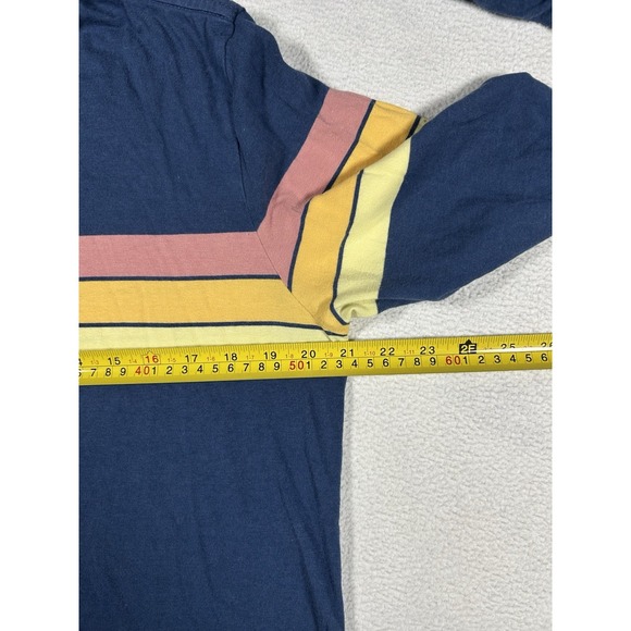 Marine Layer Shirt Mens Medium Blue Jacob Long Sleeve Crew Tee Cotton Modal - Picture 4 of 4